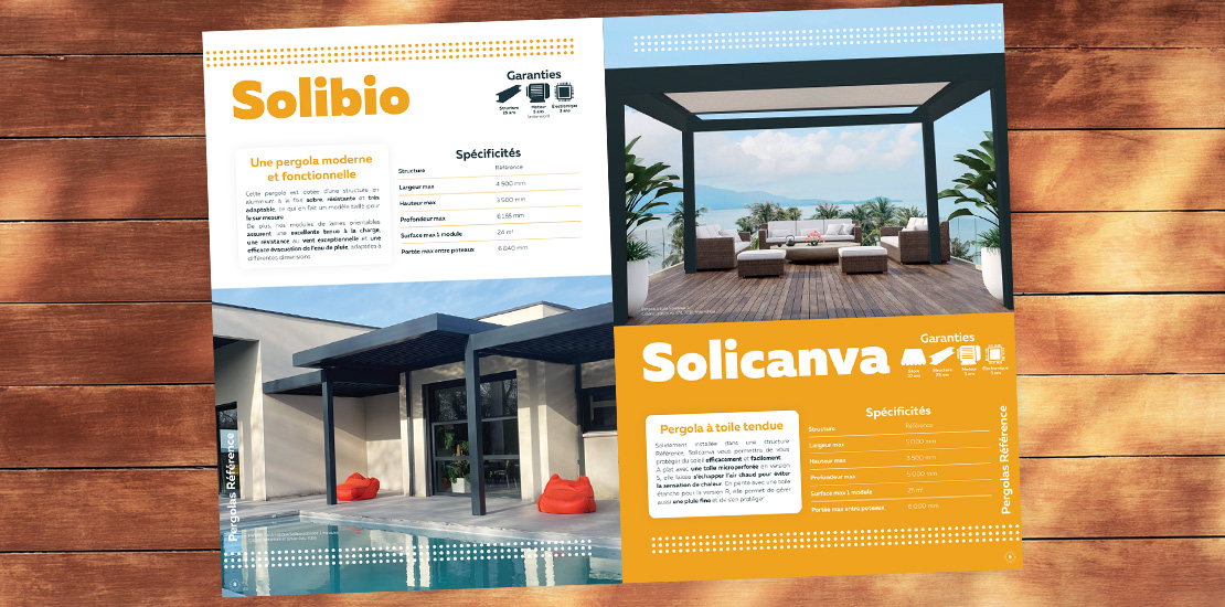 Double page produits type de la brochure Solisysteme du groupe Burgermeister