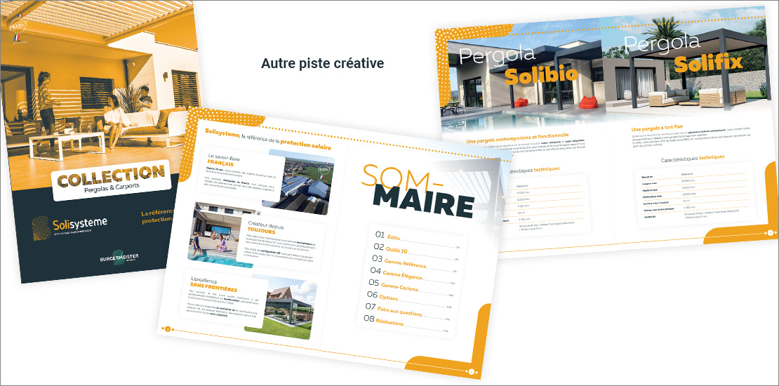 Autre piste créative de la brochure Solisysteme du Groupe Burgermeister